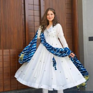 👗 RAYON FABRIC COTTON  ANARKALI SUIT SET👗