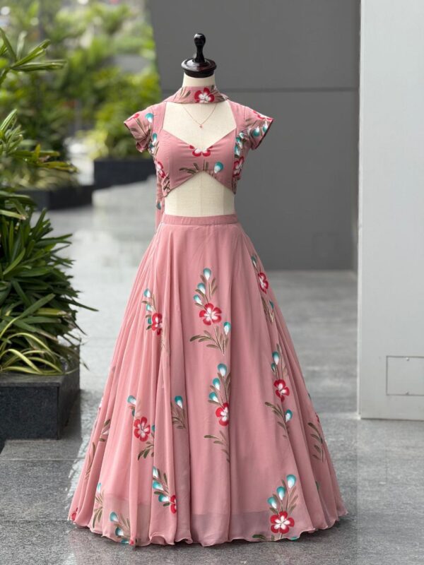 Floral Hand Painted Lahenga